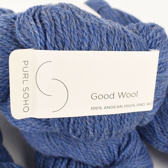 Purl Soho Good Wool Yarn 4 Skeins 100% Andean Highland Wool Freshwater Blue - Picture 4 of 4